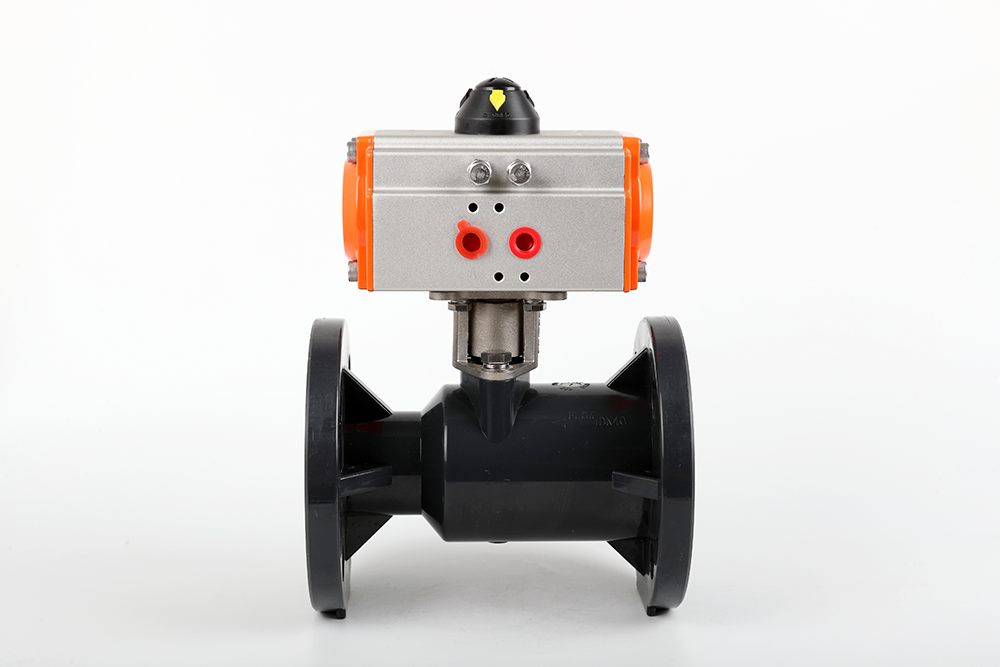 汝阳气动法兰一体球阀